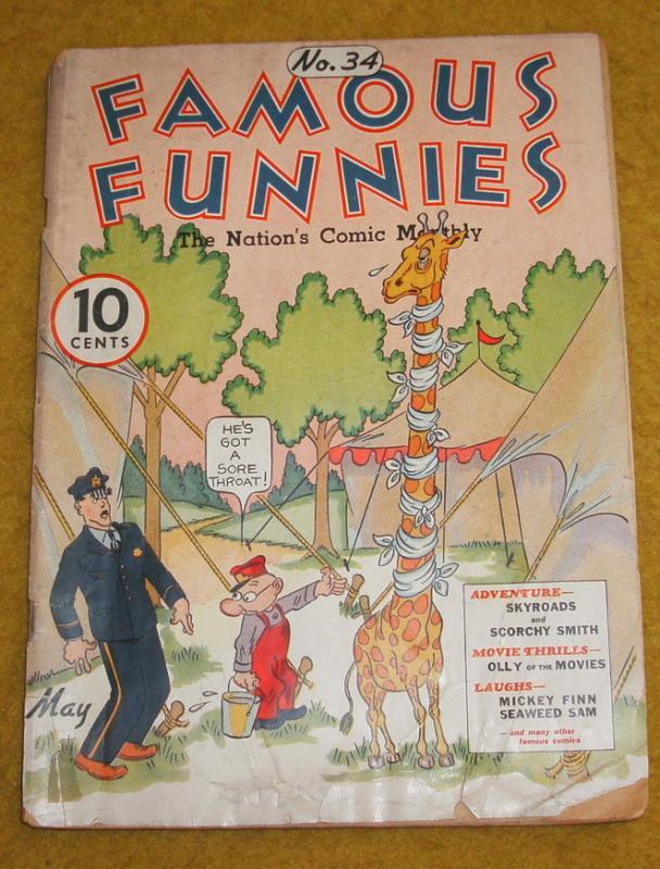 g/vg Famous Funnies comic #34