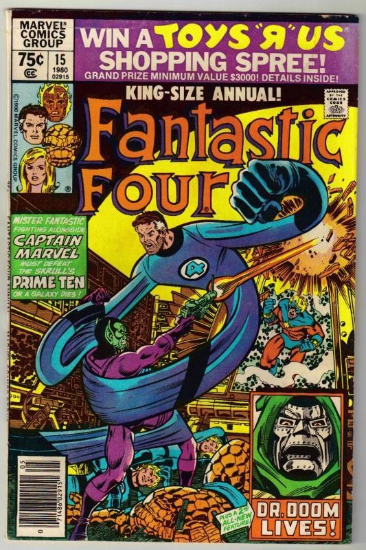 Fantastic Four annual #15 comic book very good/fine 5.0