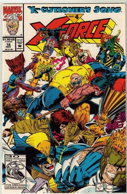 X-Force #16 comic book near mint 9.4
