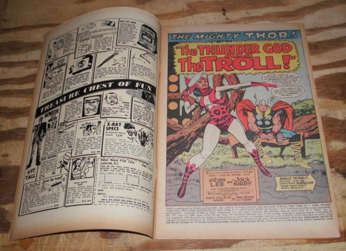 The Mighty Thor #137 comic book very fine 8.0