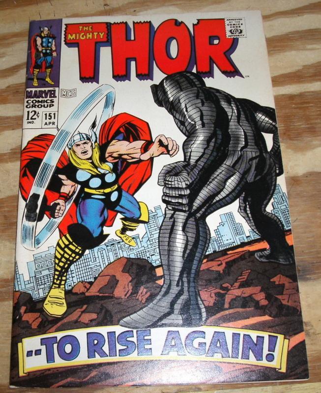 The Mighty Thor #151 comic book very fine/near mint 9.0