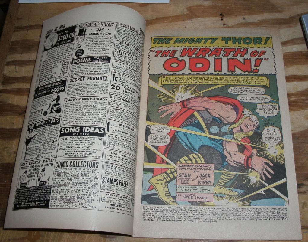 The Mighty Thor #147 comic book fine/very fine 7.0