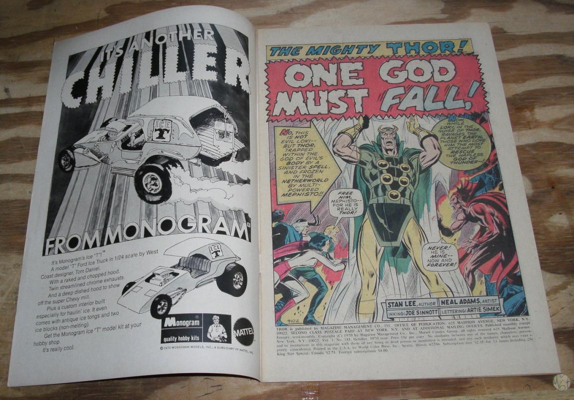 The Mighty Thor #181 comic book very fine 8.0