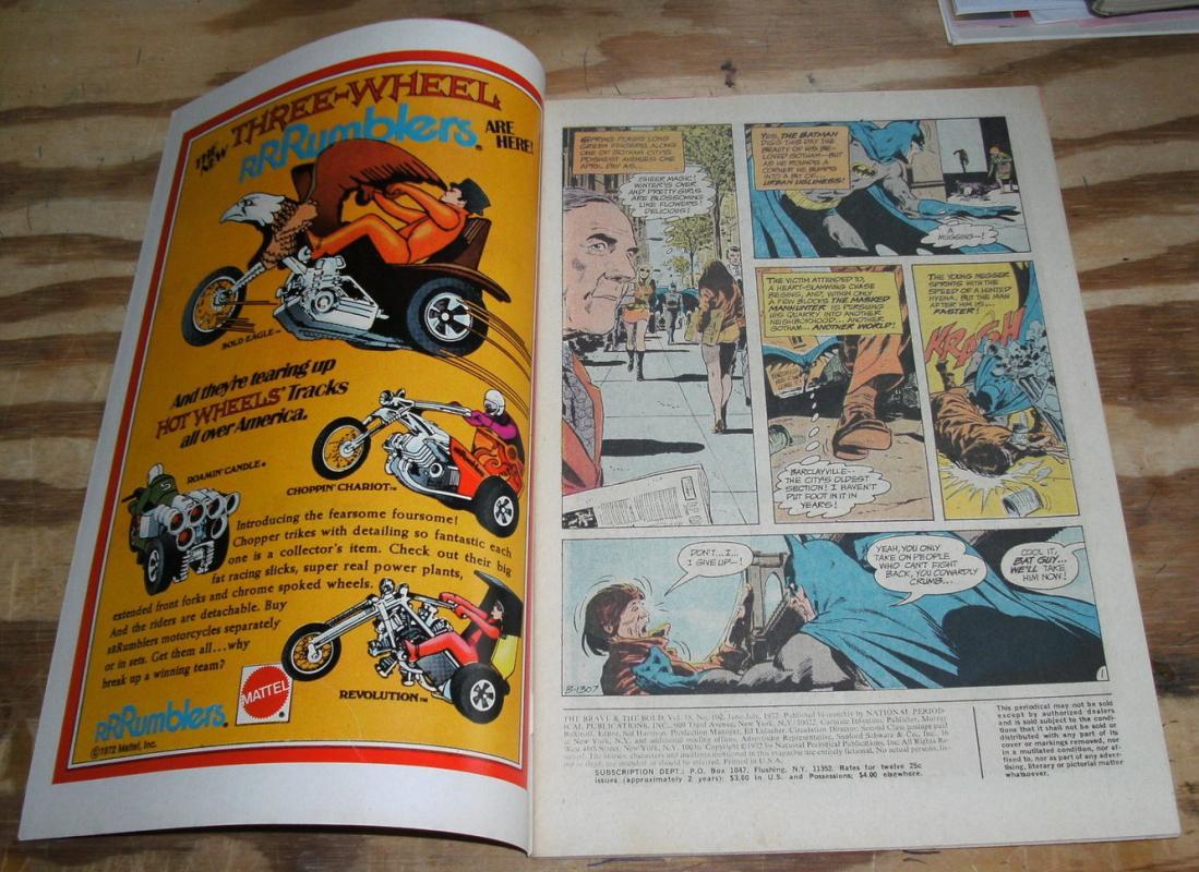 Brave and the Bold #102 comic book near mint 9.4