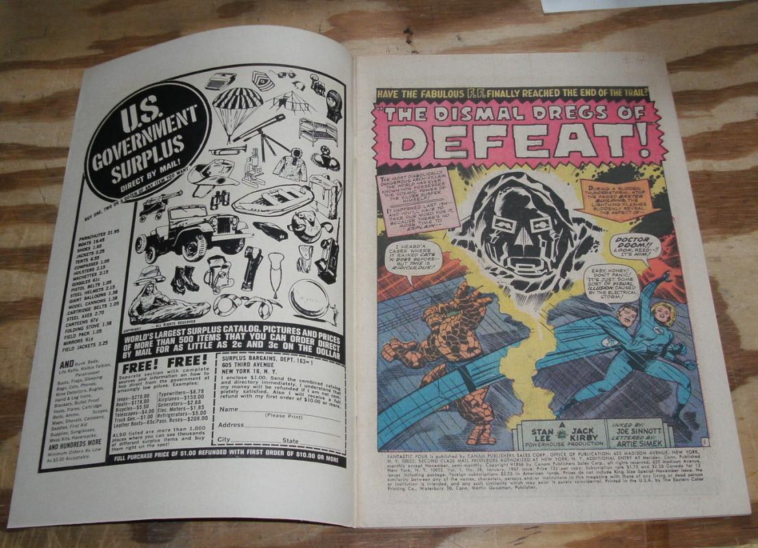 Fantastic Four #58 comic book very fine 8.0