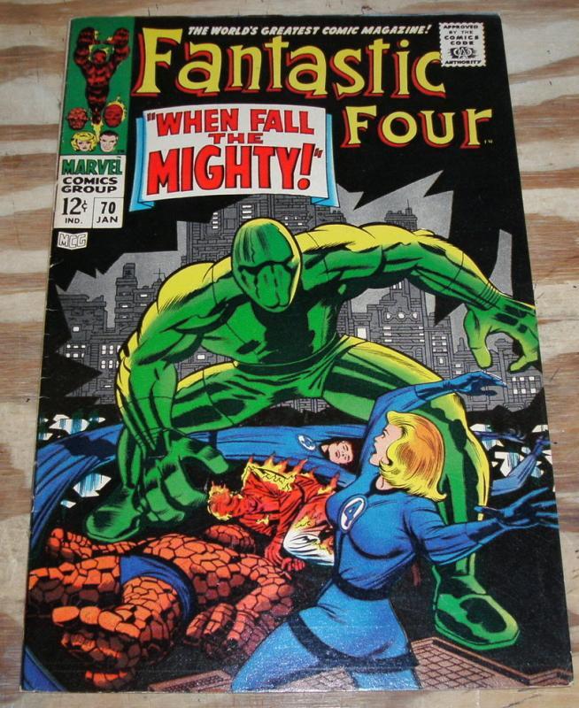 Fantastic Four #70 comic book very fine 8.0 but mvs stamp clipped