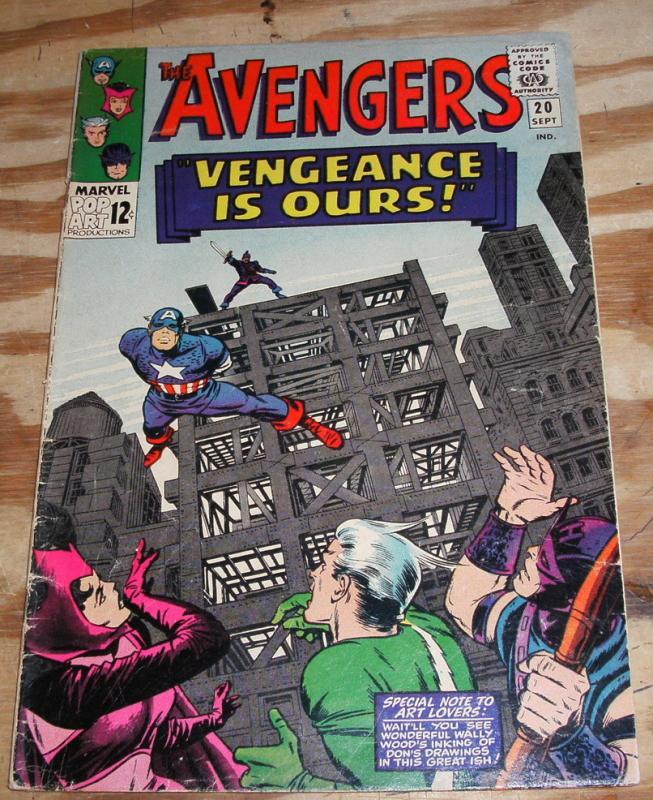 The Avengers #20 comic book vg/fn 5.0