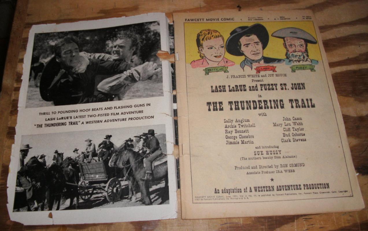 Lash Larue Thundering Trail #11 comic fa 1.5