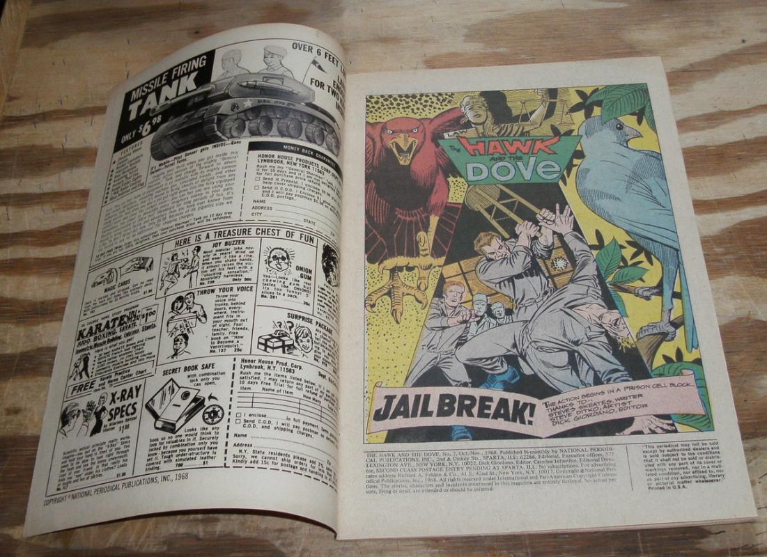 Hawk and the Dove #2 comic book fn/vf 7.0