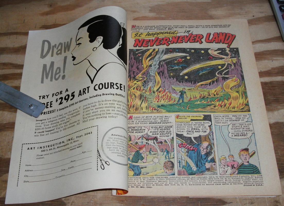 Adventures Into the Unknown #43 comic fn/vf 7.0