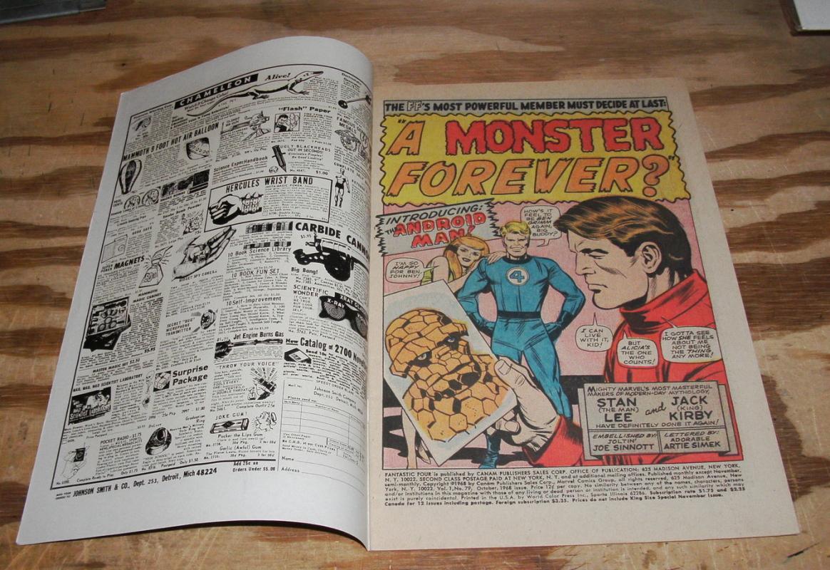 Fantastic Four #79 comic book fine/very fine 7.0