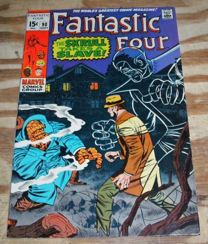 Fantastic Four #90 comic book very fine + 8.5