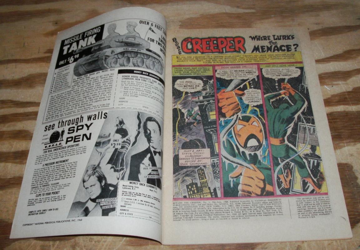 Beware the Creeper comic #1 vf 8.0