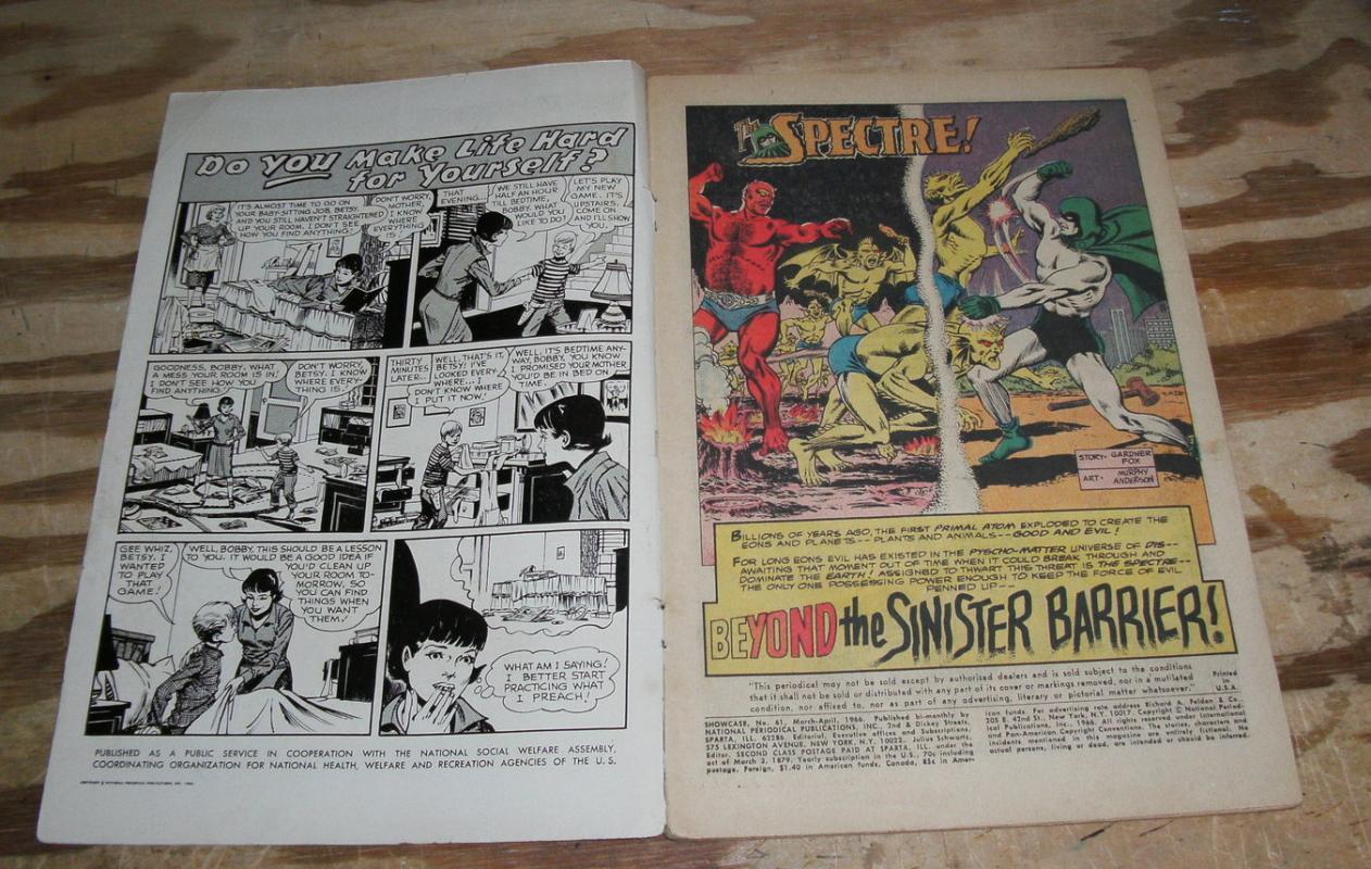 Showcase #61 comic vg 4.0 (Spectre)