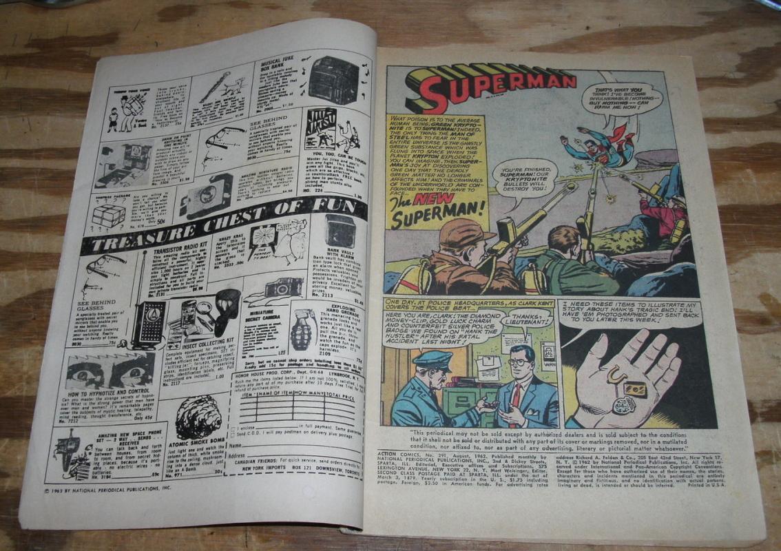Action Comics #291 comic book vg 4.0