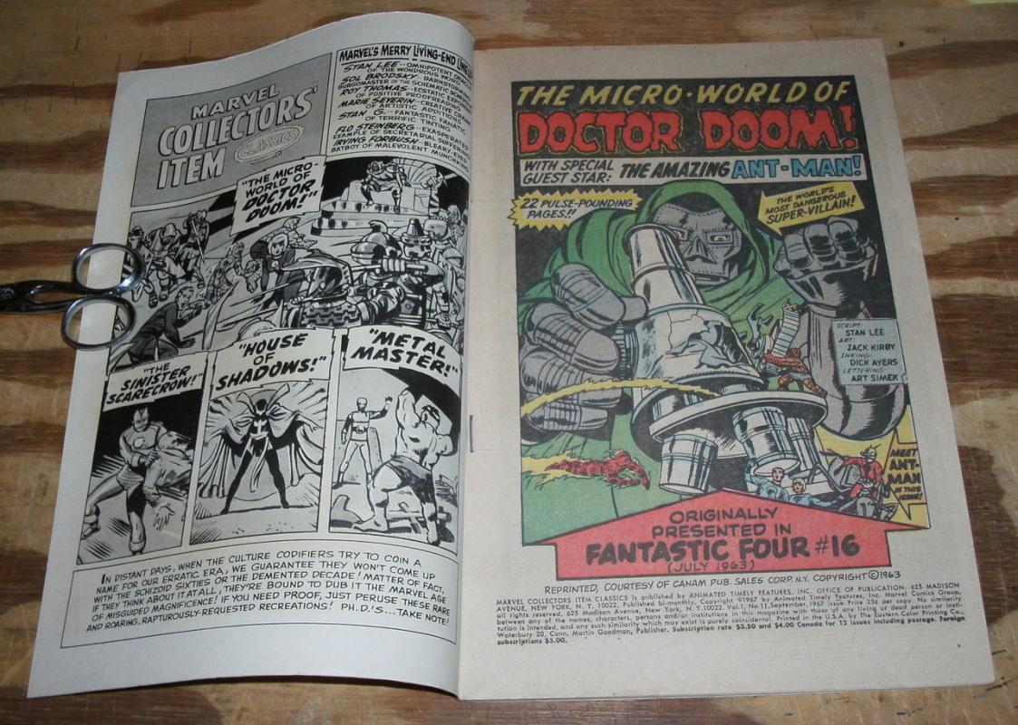 Marvel Collectors' Item Classics #11 comic book very fine/near mint 9.0