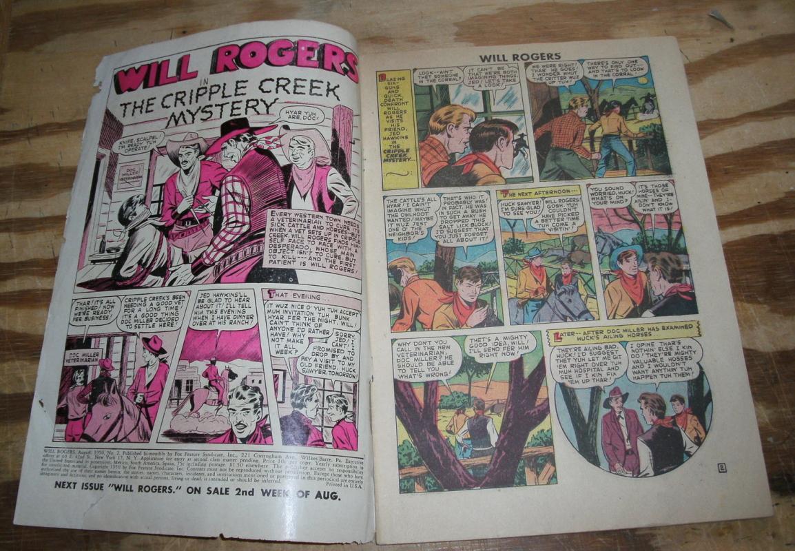 vg Will Rogers Comic #2