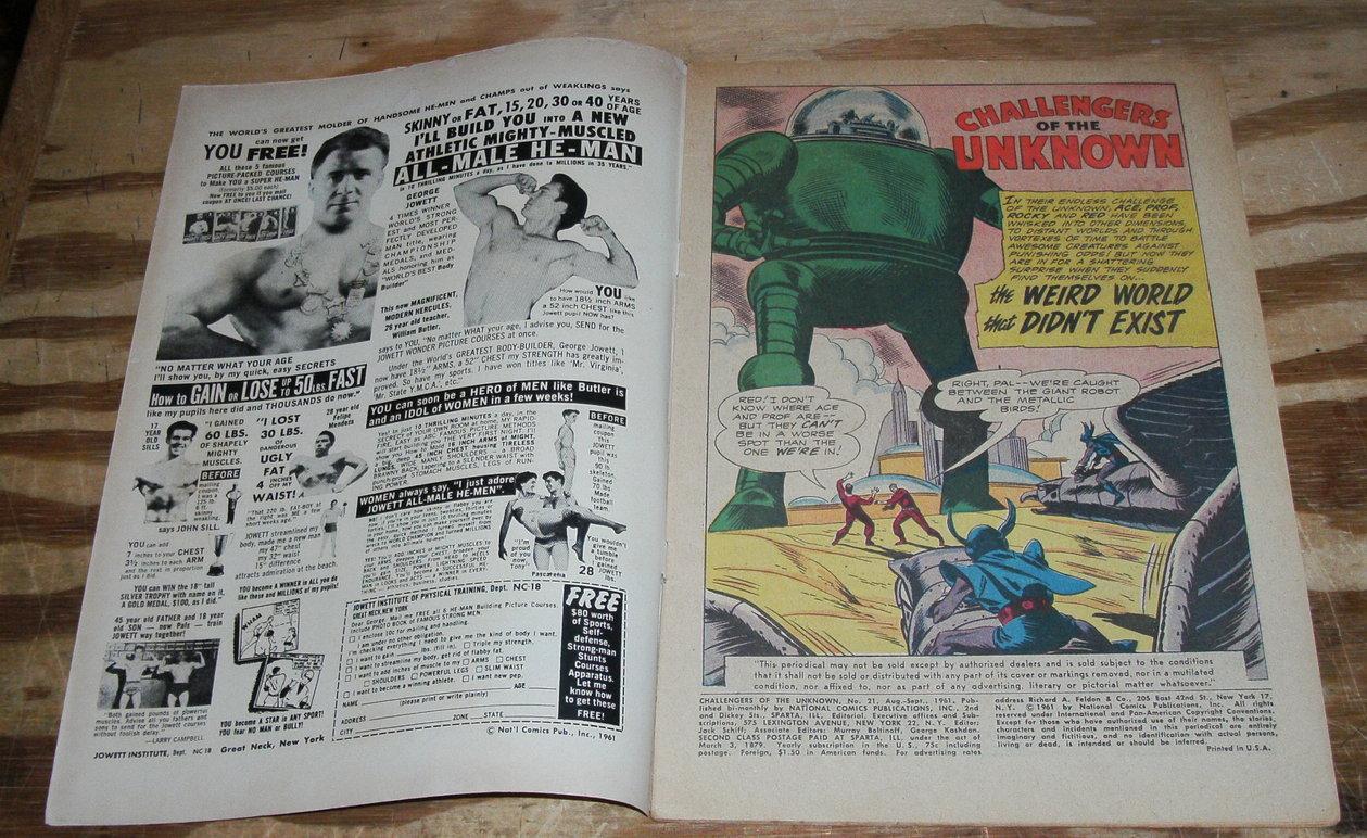 Challengers of the Unknown #21 comic book very fine/near mint 9.0