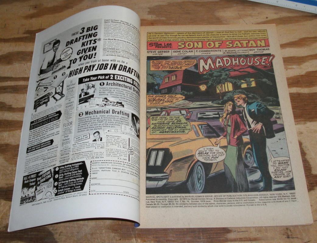 Marvel Spotlight on The Son of Satan #18 comic book very fine/near mint 9.0