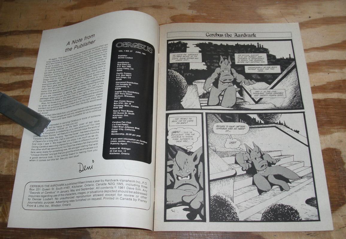 Cerebus #27 comic book very fine/near mint 9.0