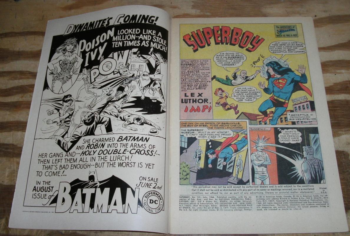 Superboy #131 comic book fn 6.0