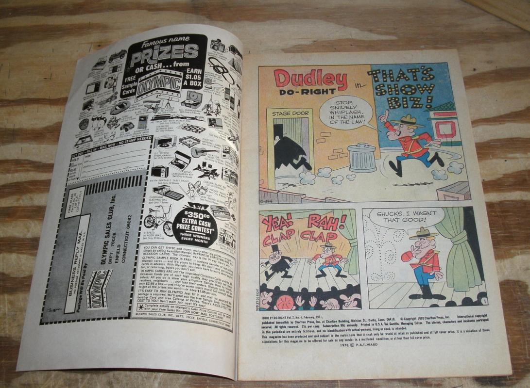 Dudley Do-Right #4 comic book vg/fn 5.0