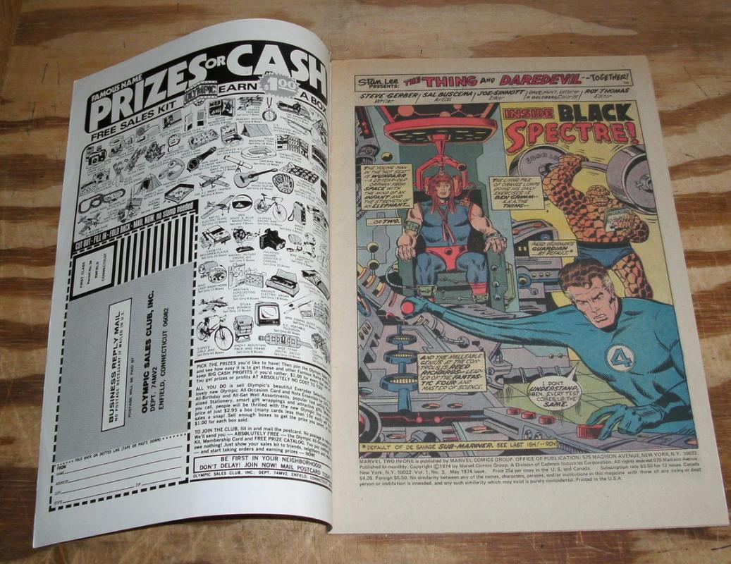 Marvel Two-In-One #3 very fine/near mint 9.0