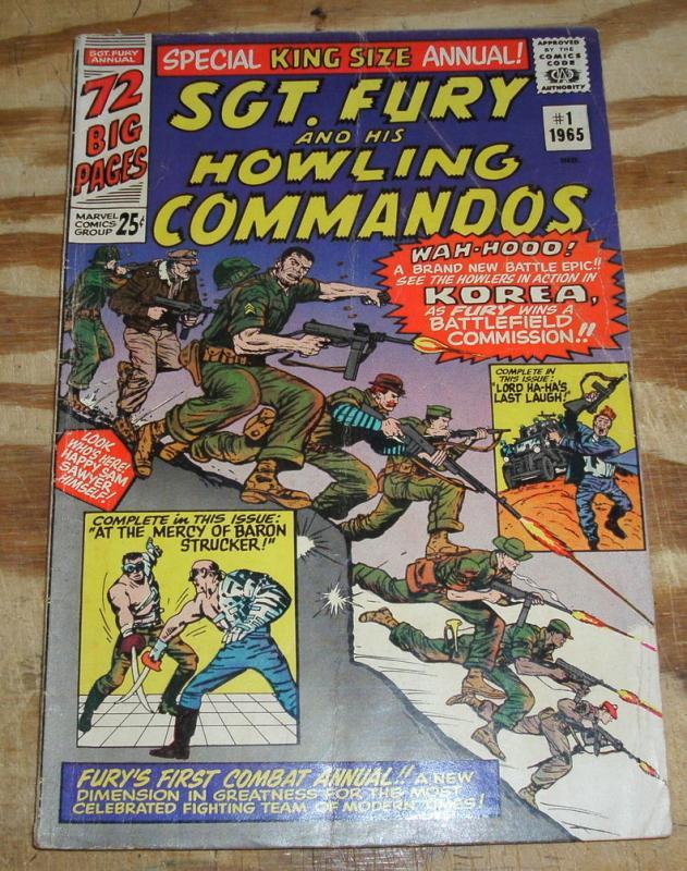 Sgt. Fury and His Howling Commandos king size annual #1 comic book very good/fine 5.0