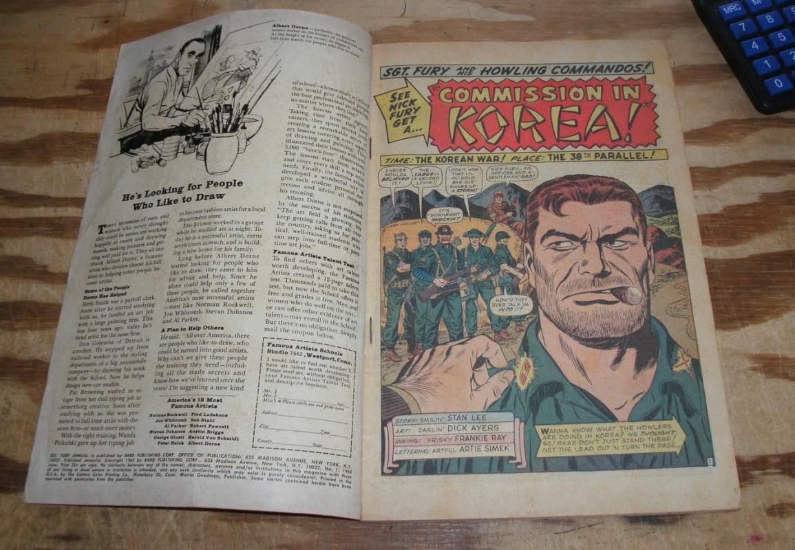 Sgt. Fury and His Howling Commandos king size annual #1 comic book very good/fine 5.0