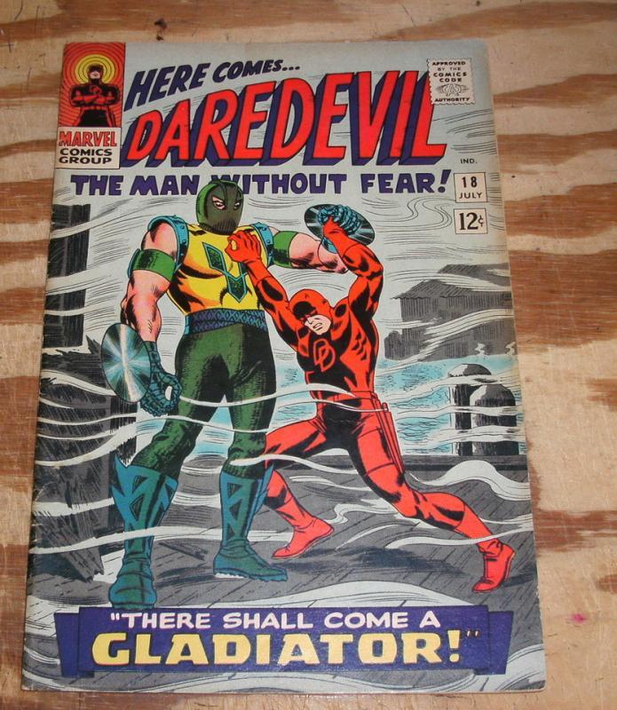 Daredevil #18 comic book letter page clipped