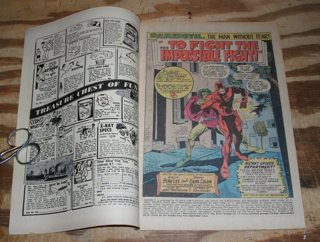 Daredevil the Man Without Fear #32 comic book fine 6.0