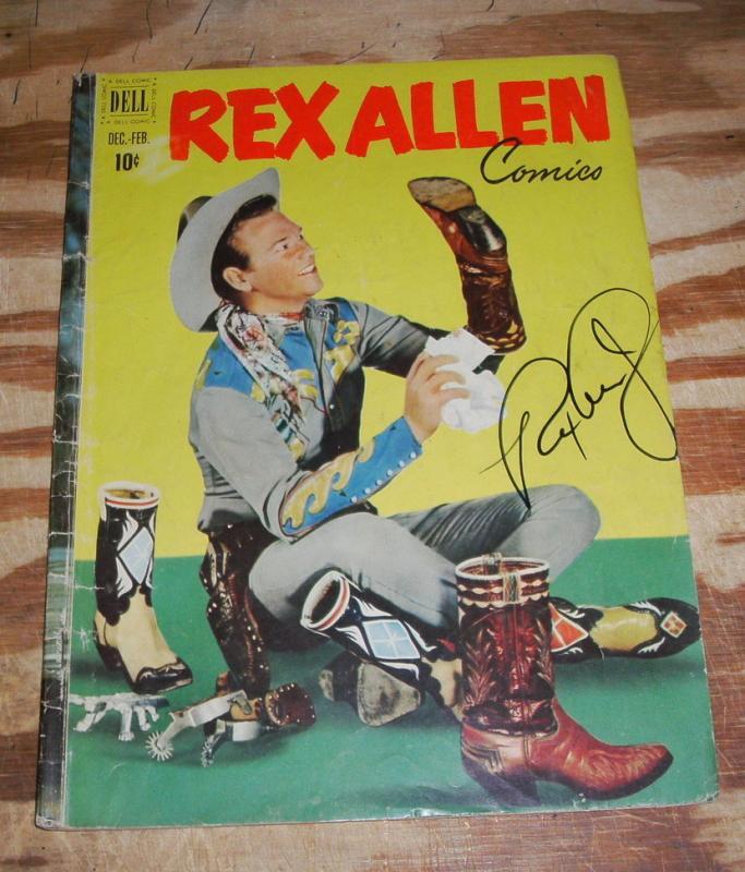 Rex Allen #3 comic book g/vg autographed