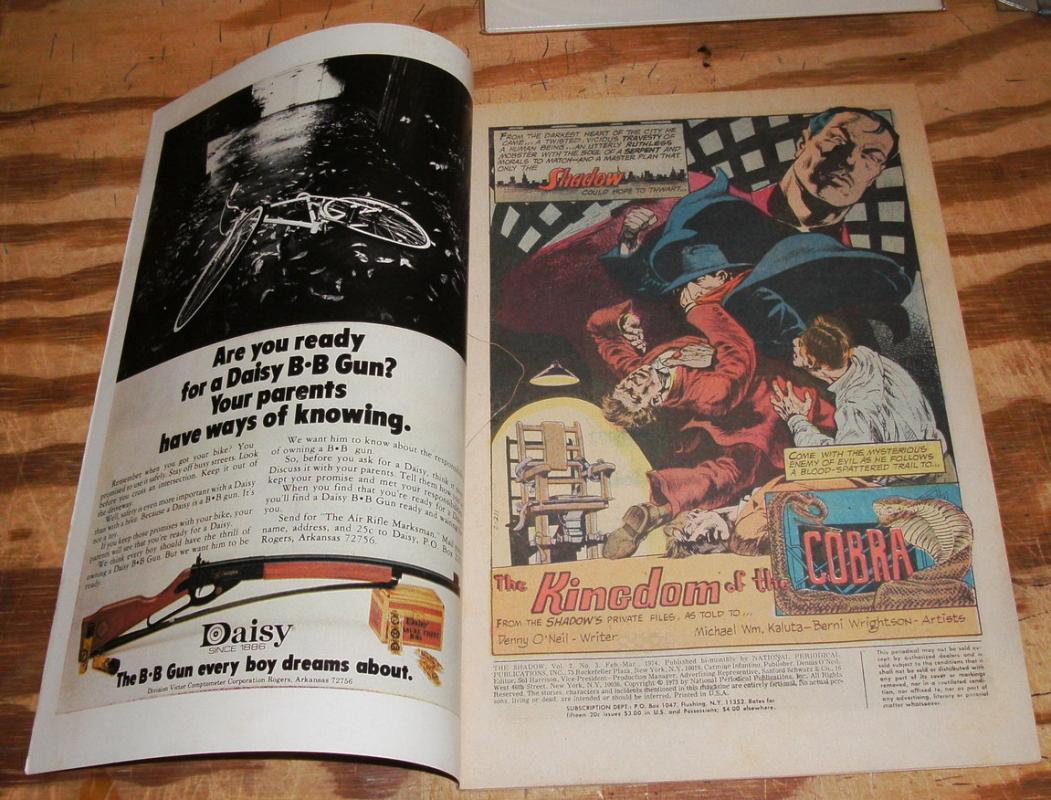 The Shadow #3 comic book very fine/near mint 9.0