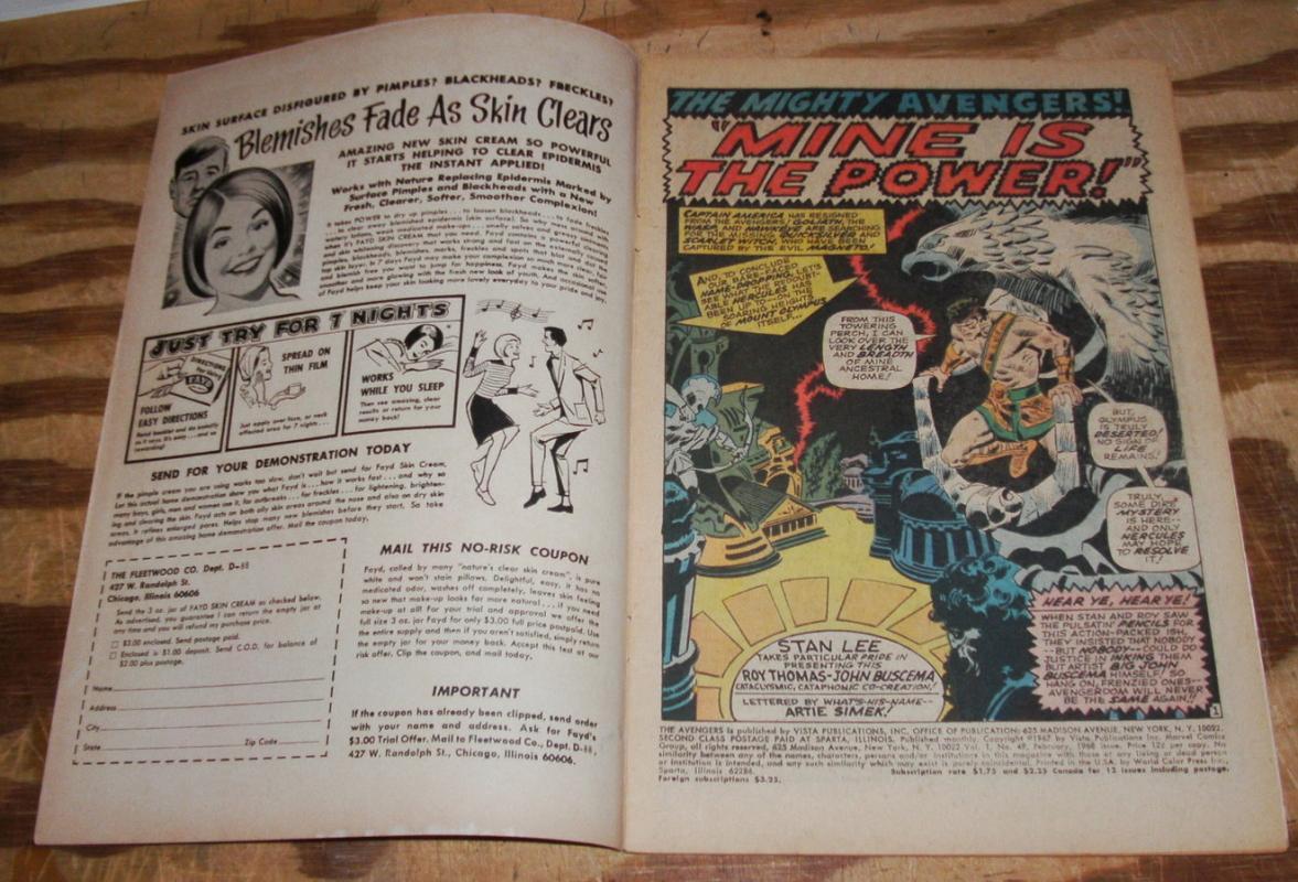 Avengers #49 comic book fine 6.0