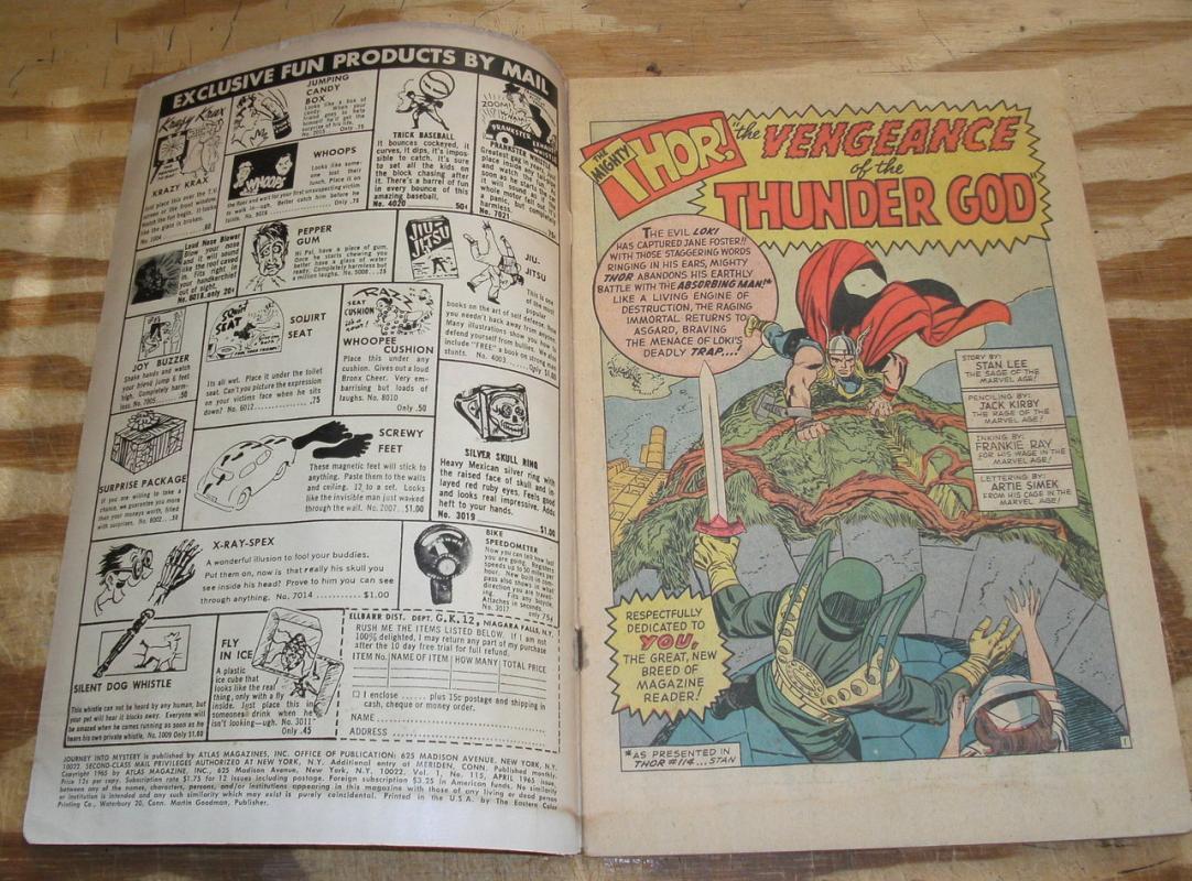 Journey Into Mystery #115 with Thor good/very good 3.0