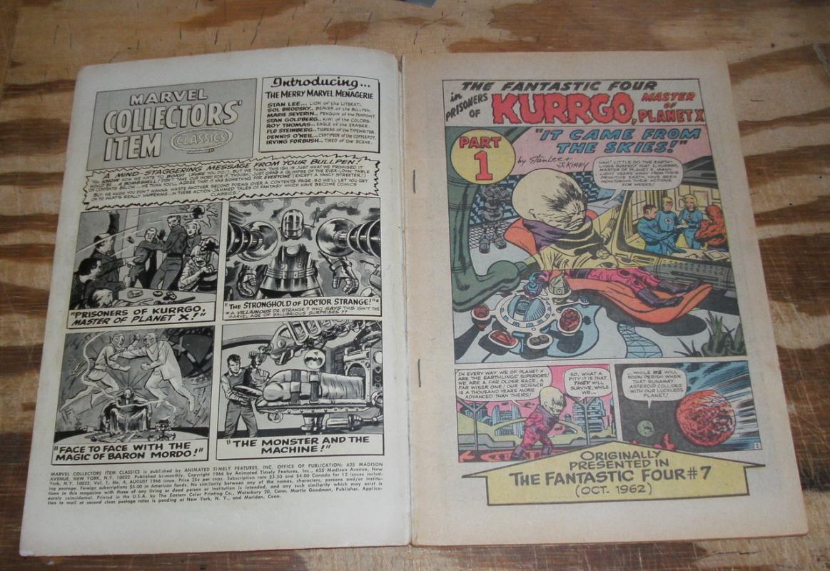 Marvel Collectors' Item Classics #4 very good/fine 5.0