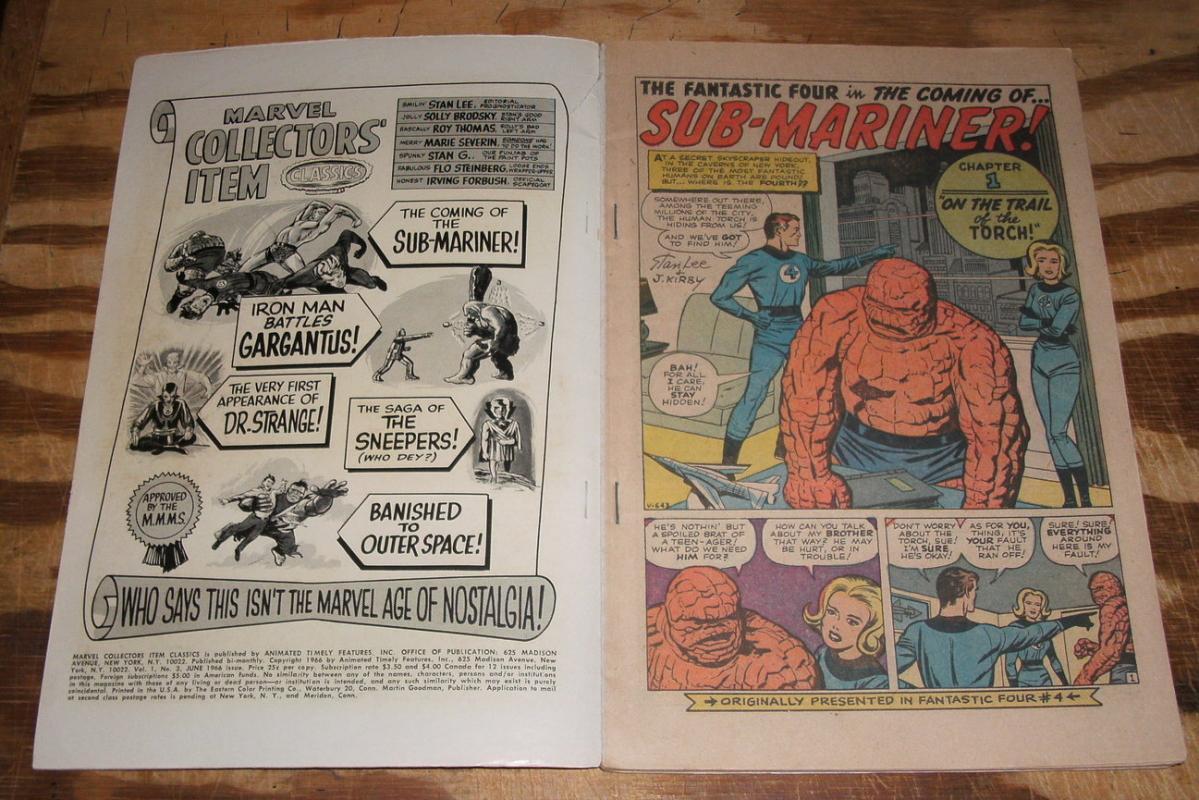 Marvel Collectors' Item Classics #3 very good/fine 5.0