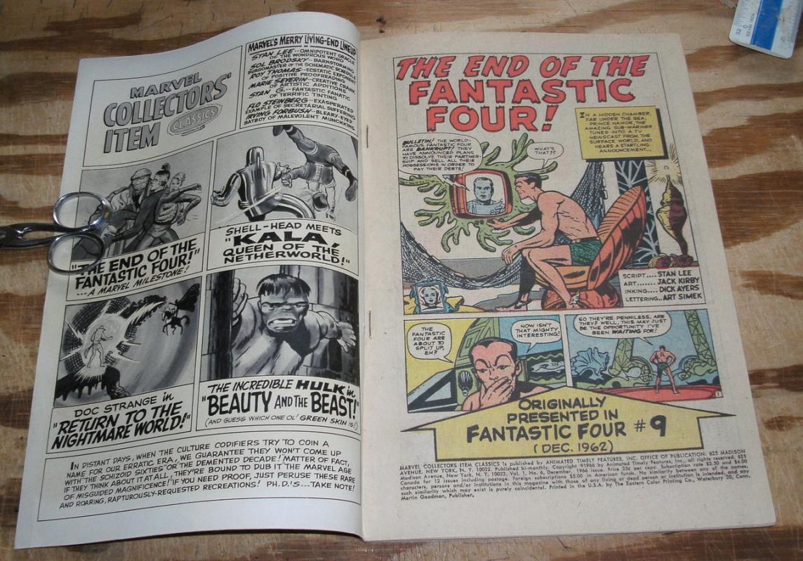 Marvel Collectors' Item Classics #6 comic book very good/fine 5.0