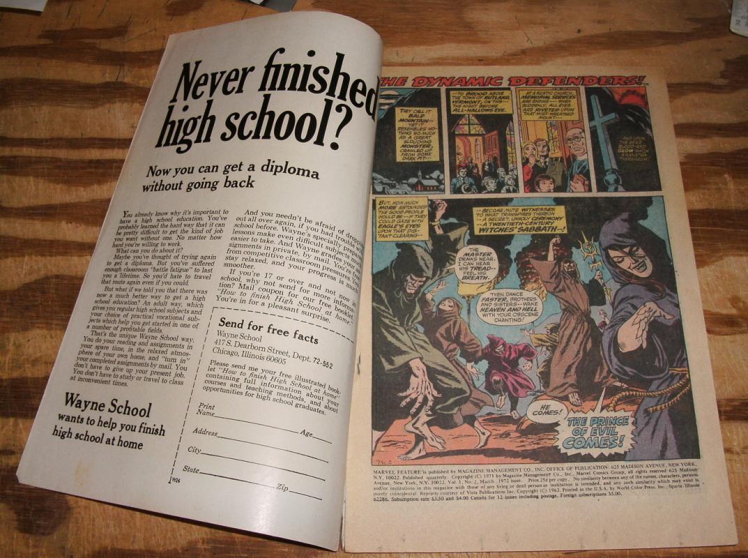 Marvel Feature Presents the Defenders #2 very good 4.0