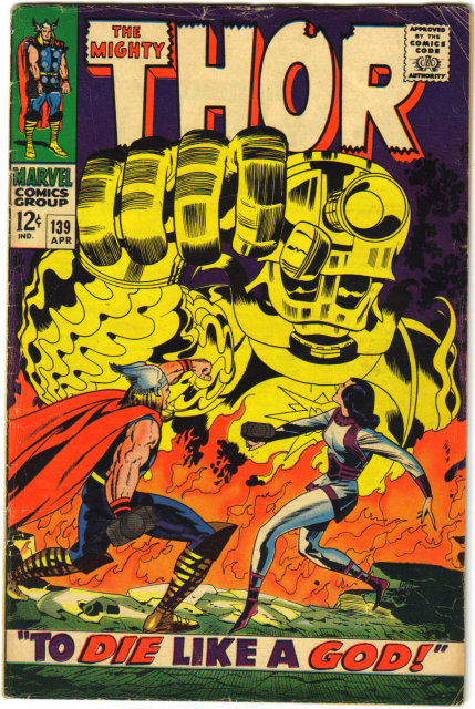The Mighty Thor #139 comic book vg 4.0