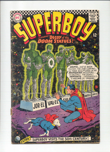Superboy #136 comic book g/vg 3.0
