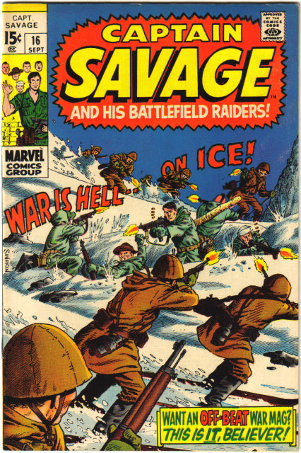 Captain Savage #16 comic book vf 8.0