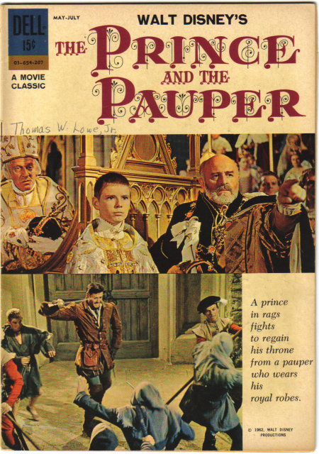 The Prince and the Pauper movie comic book vg/fn 5.0