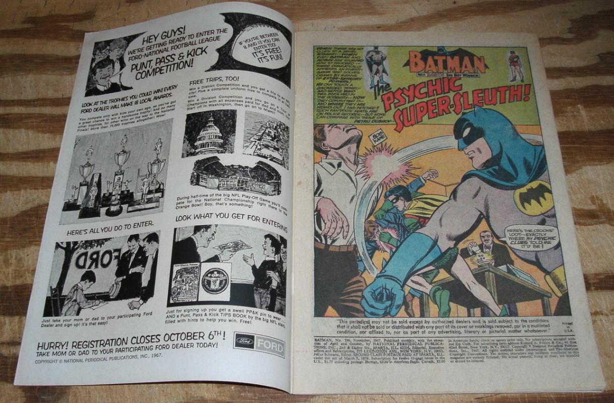 Batman #196 very fine 8.0