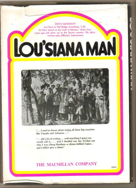 Lou'siana Man: The Doug Kershaw Songbook first edition hardcover