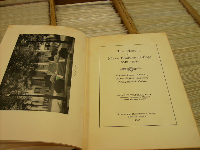 The History of Mary Baldwin College hardcover 1942