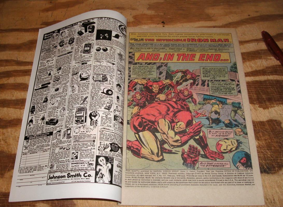 Iron Man #107 very fine/near mint 9.0 8.0