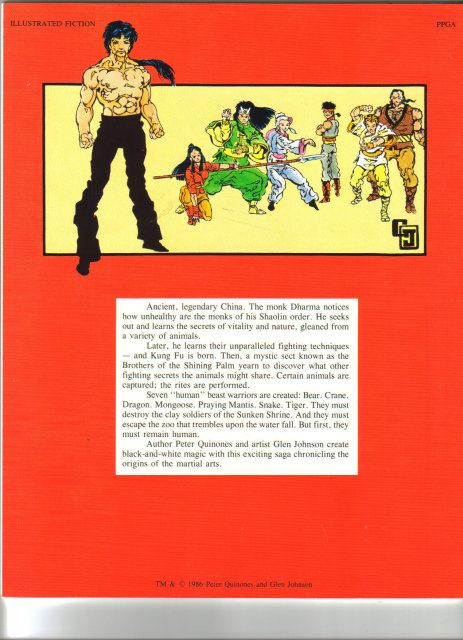 Beast Warriors of Shaolin graphic novel