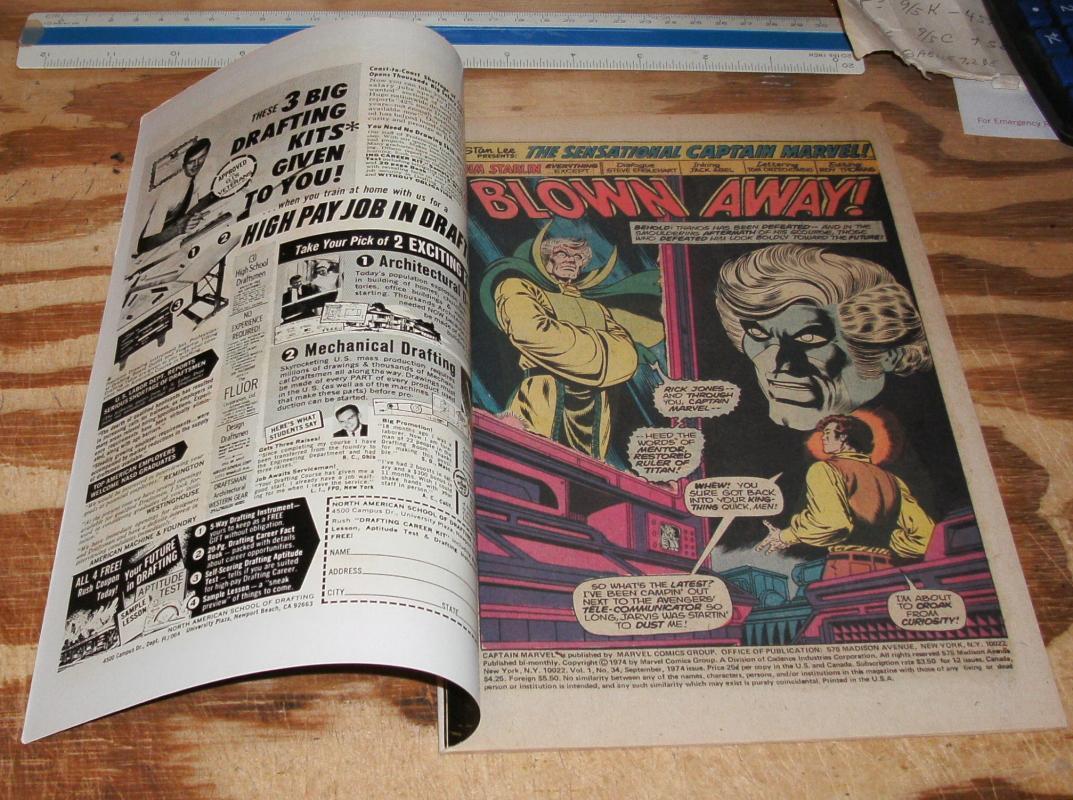 Captain Marvel #34 near mint 9.4