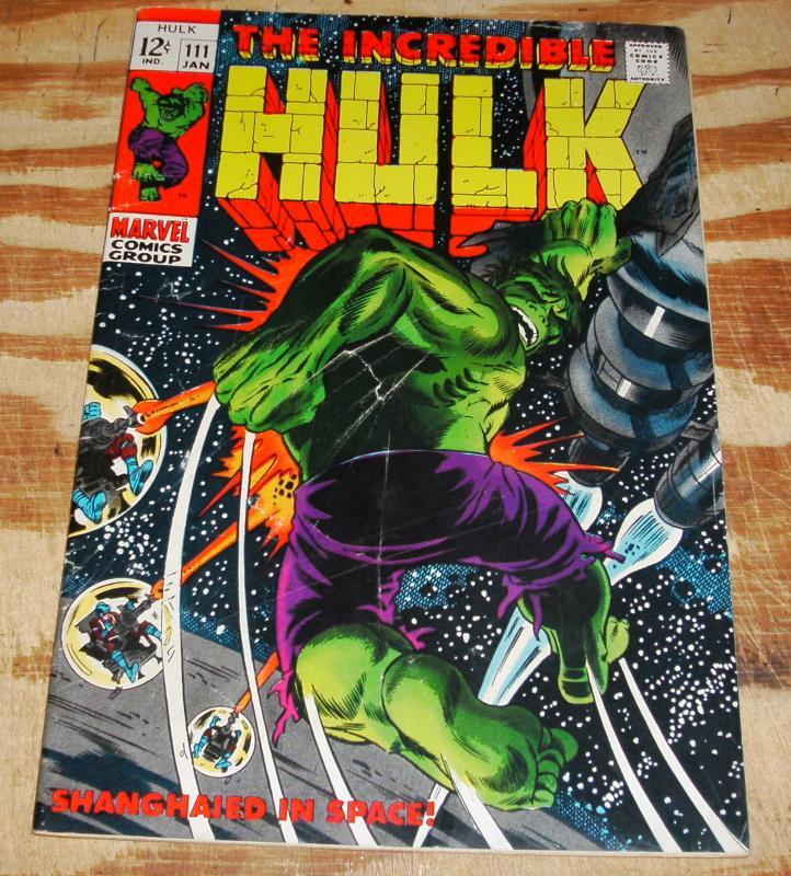 Incredible Hulk #111 comic fine 6.0